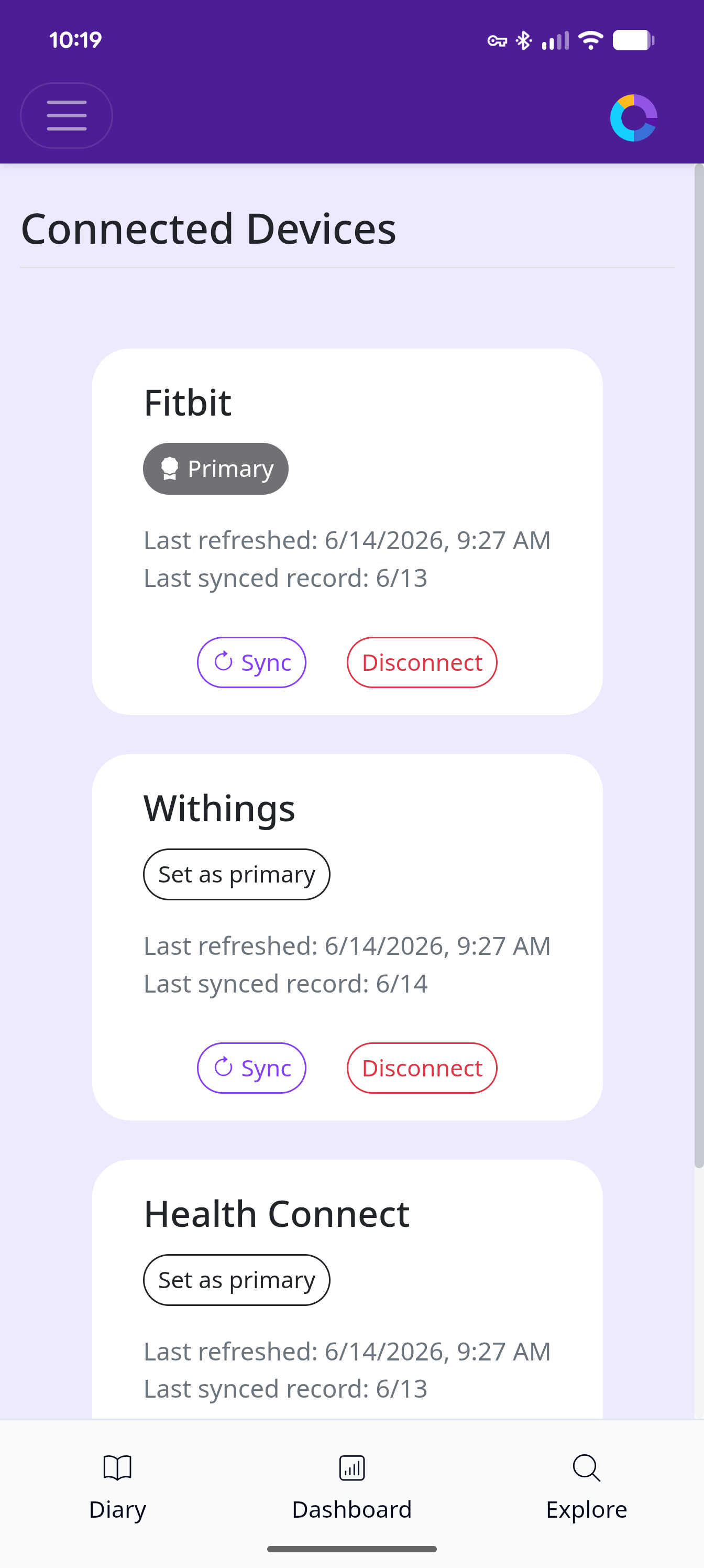 Device connection interface